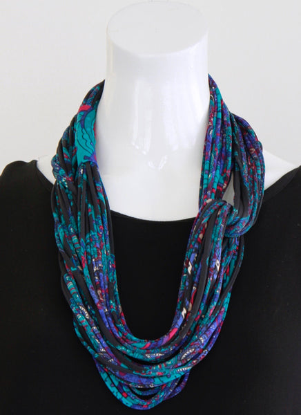 Paisley Infinity Scarf in Turquoise and Purple 'Paisley'