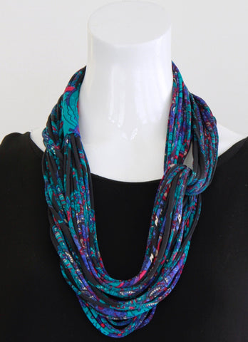 Paisley Infinity Scarf in Turquoise and Purple 'Paisley'