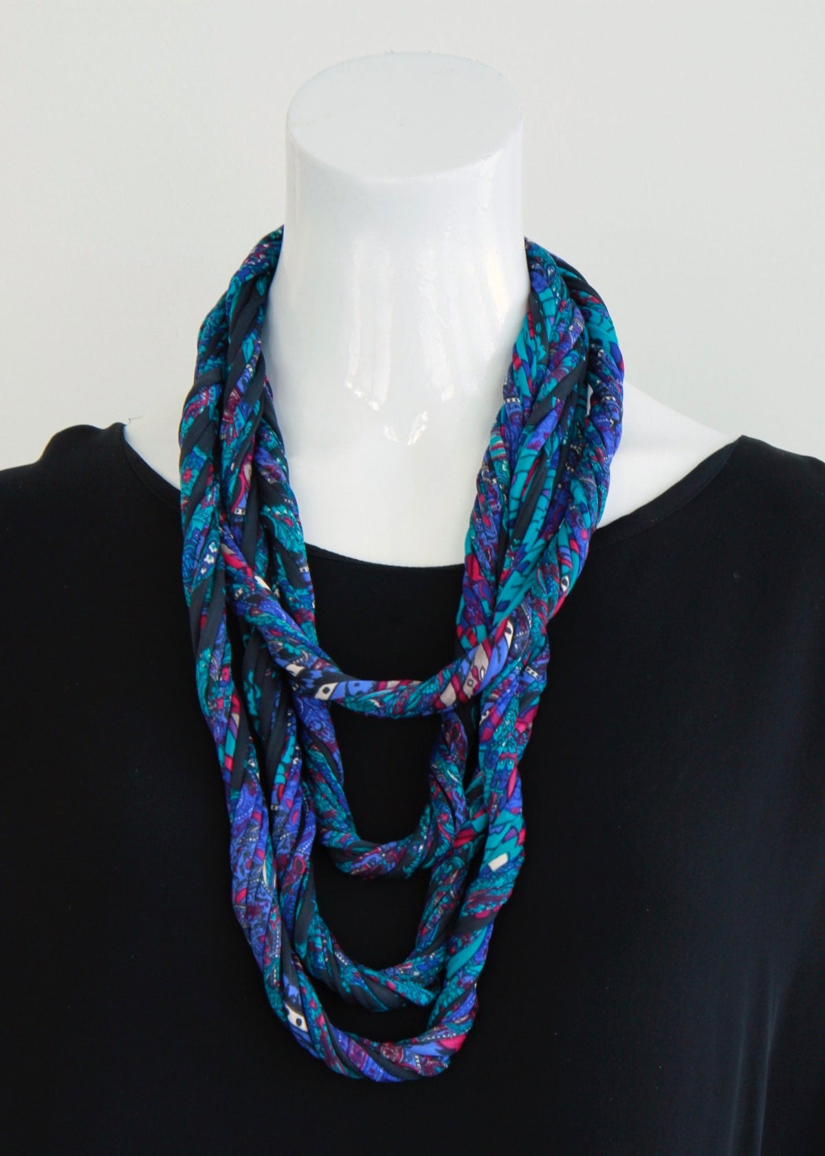 Paisley Infinity Scarf in Turquoise and Purple &#39;Paisley&#39;