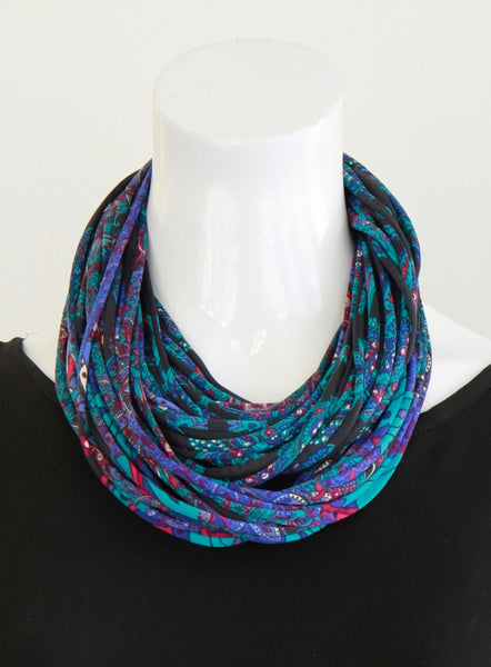 Paisley Infinity Scarf in Turquoise and Purple 'Paisley'
