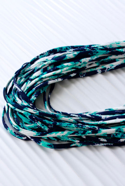Turquoise and Dark Blue Infinity Scarf 'Malibu'