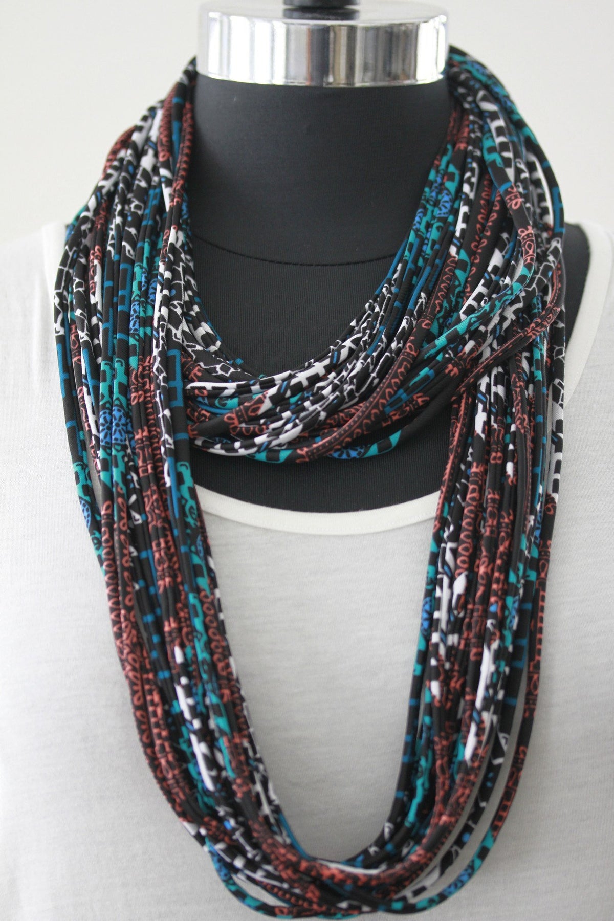 Multi colour infinity scarf