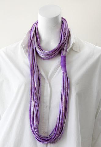 Purple and Silver Infinity Scarf 'Lilac'