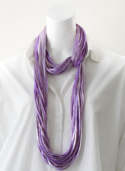 Purple and Silver Infinity Scarf 'Lilac'