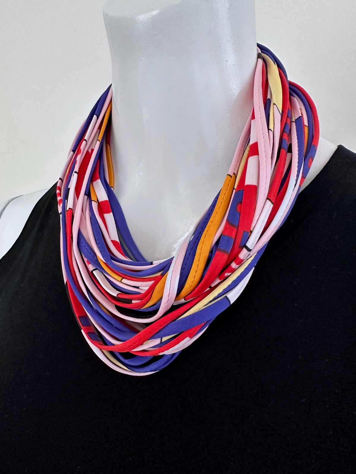 Color-Blocked Infinity Scarf Necklace &#39;Color Pop&#39;