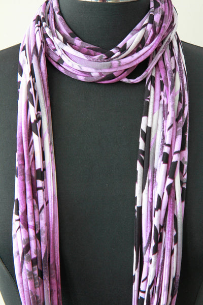 Purple Gray Infinity Scarf 'Sunday Best'