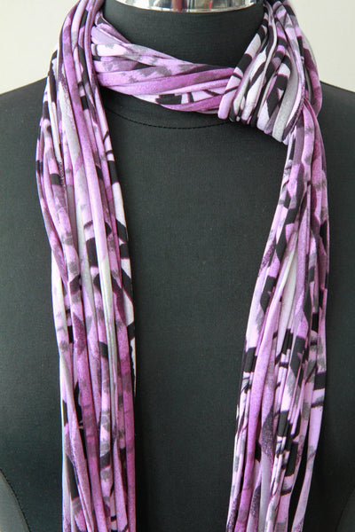 Purple Gray Infinity Scarf 'Sunday Best'
