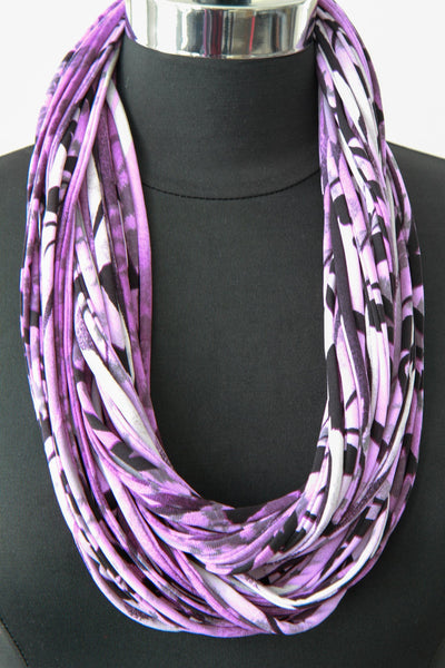 Purple Gray Infinity Scarf 'Sunday Best'