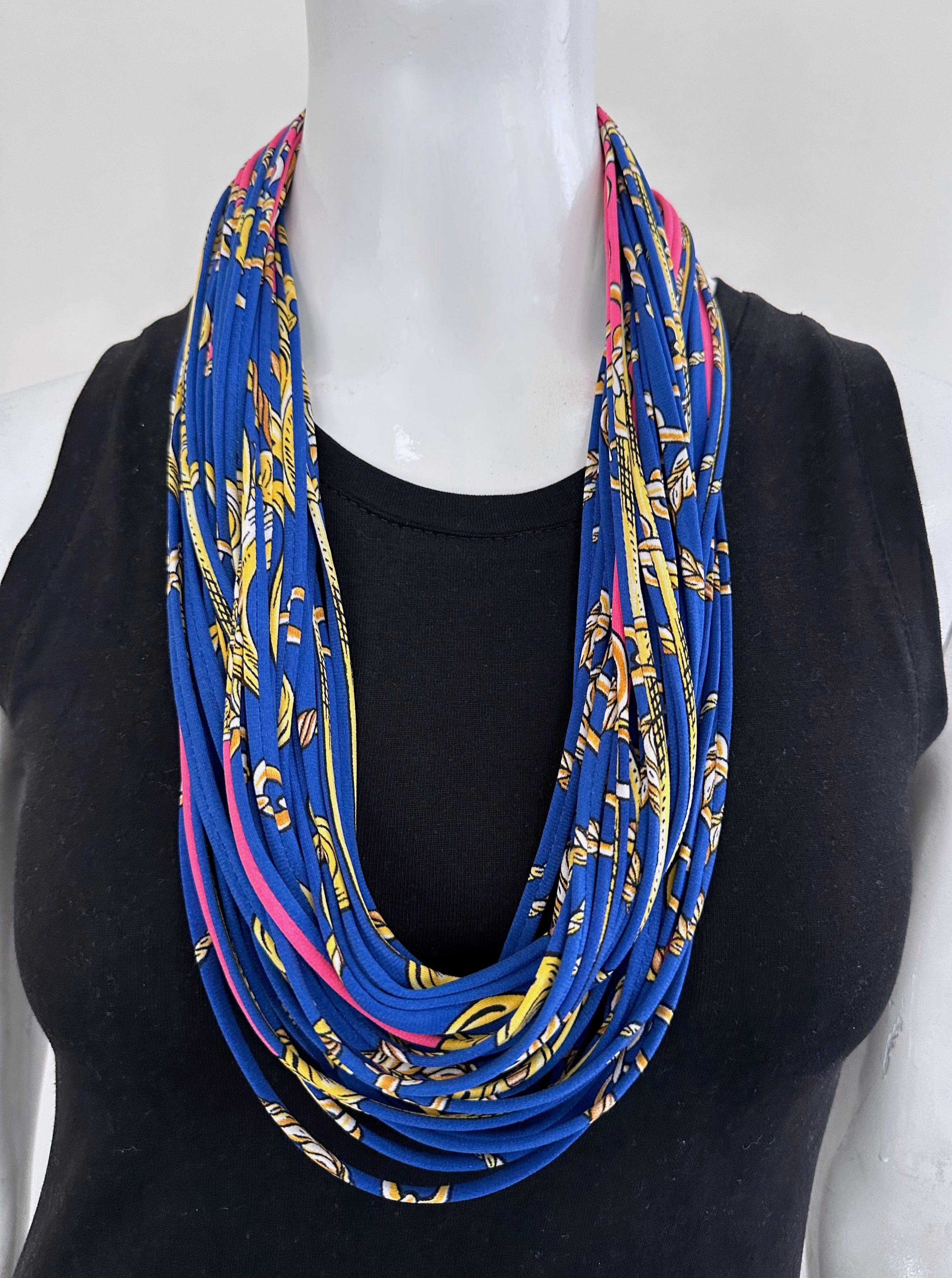 Gold scarf necklace discount