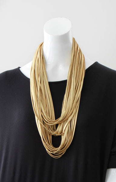 Solid Gold Infinity Scarf for Women