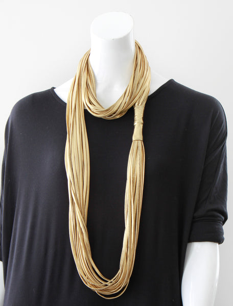 Solid Gold Infinity Scarf for Women