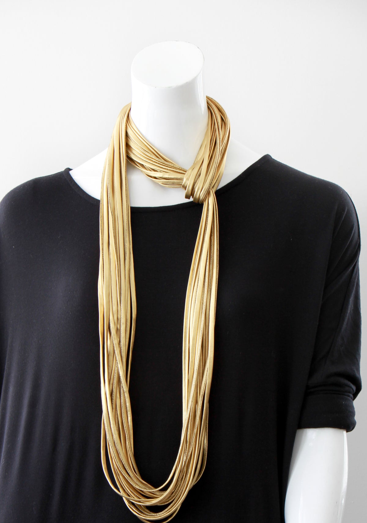 Solid Gold Infinity Scarf for Women