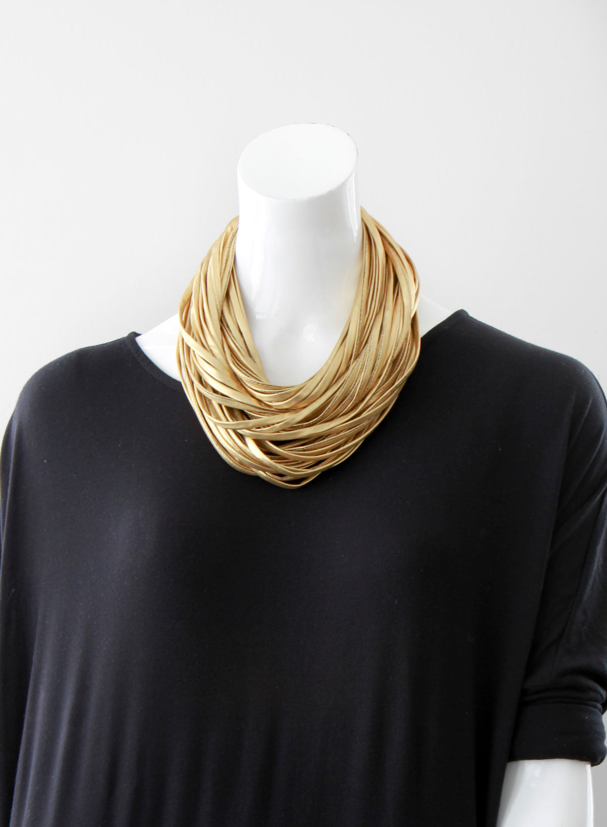 Solid Gold Infinity Scarf for Women