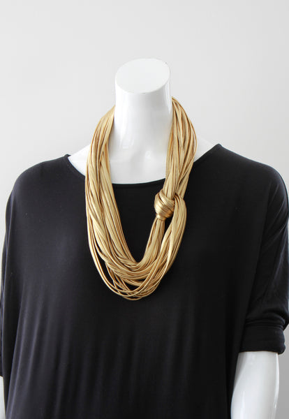 Solid Gold Infinity Scarf for Women