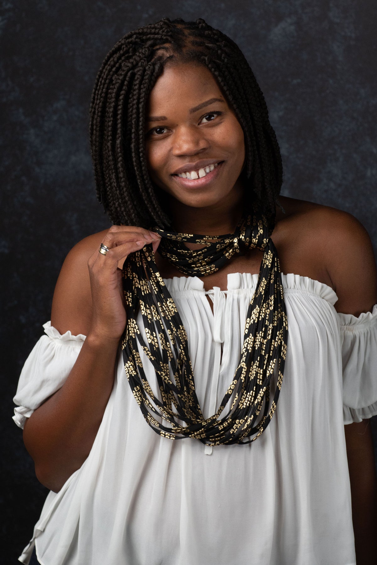 Black and Gold Infinity Scarf &#39;Glamazon&#39;