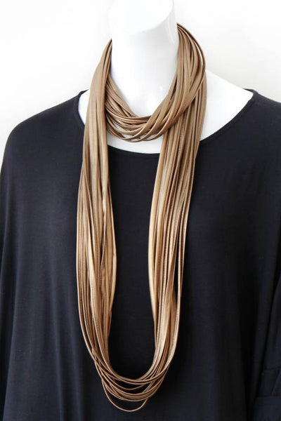 Infinity Scarf in Vegan Leather 'Antique Brass'