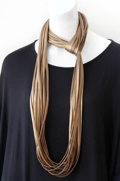 Infinity Scarf in Vegan Leather 'Antique Brass'